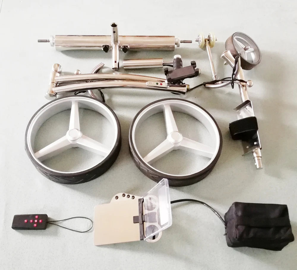 High Quality Stainless Steel Electric Golf Cart With Lithium Battery 'Follow Me' Golf Trolley
