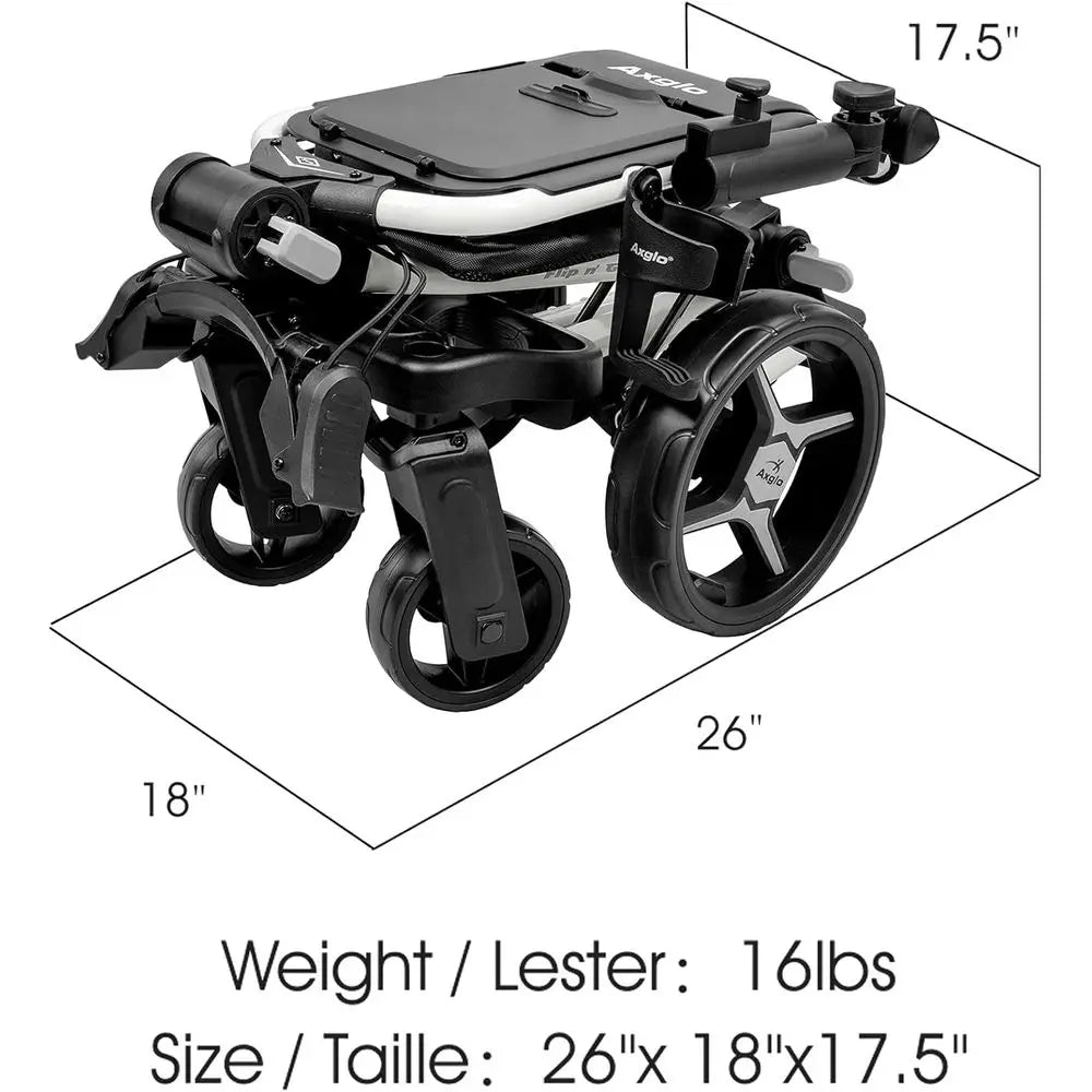 Lightweight 4-Wheel Golf Trolley with Swivel Front Wheels and Hand Brake