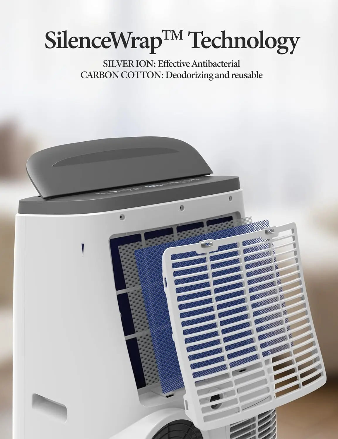 14000 BTU Portable Air Conditioner, 4-In-1 Energy Efficient Room Air Conditioner w/Remote/Fan/Dehumidifier, Cools Up to 750 Sq.