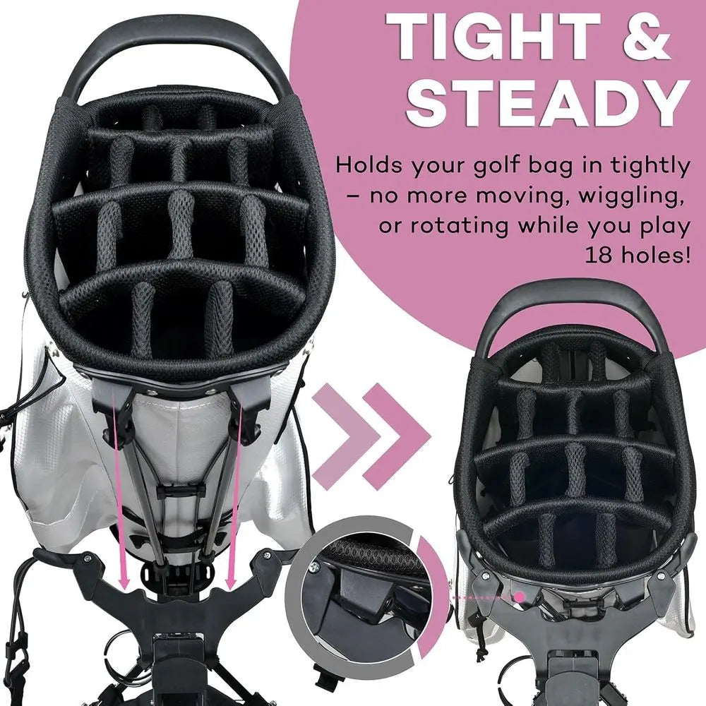 3-Wheel Deluxe Ladies Golf Push Cart - Lightweight, Easy Fold, Pull Cart for Women Golfers