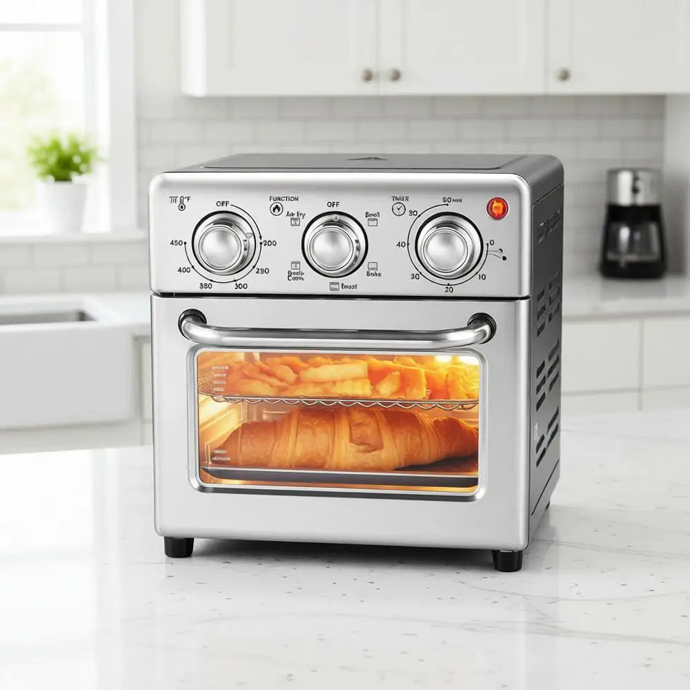 8.5Qt Air Fryer Oven, Air Fry, Broil, Toast, Bake & Broil with Convection, Time and Temperature Controls, 800-Watts, Includes 25