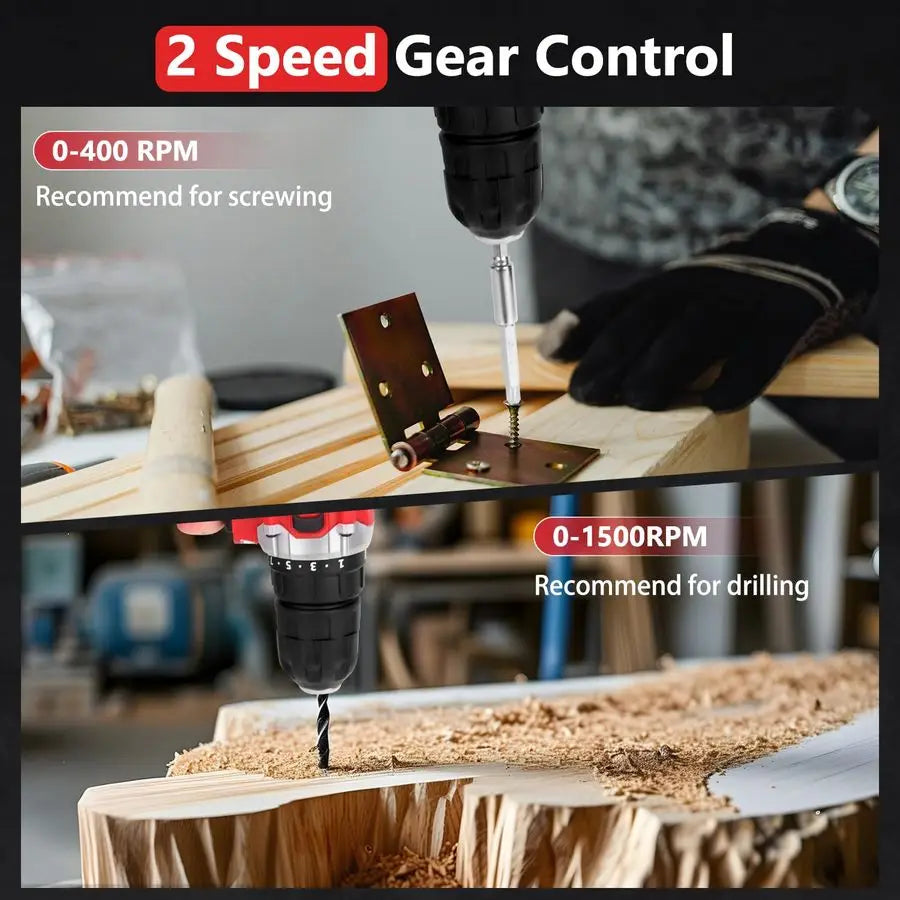 276Piece Tool Set Kit Tool kit with 12V Cordless Power Drill Driver Toolbox Storage Case with Drawer, Drill Set Perfect for Home