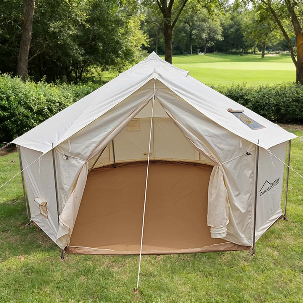 DANCHEL B6 4/5m Glamping Luxury Wall Tents with Stove Jack 900D Oxford No Center Pole 4 Season Houses Camping in Winter Hot Tent