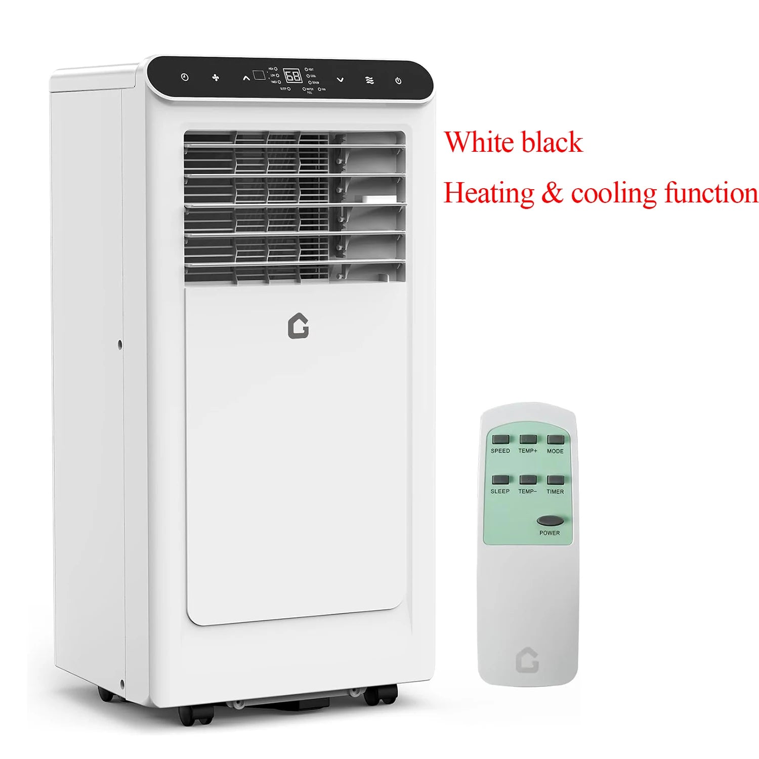 8,000/10,000 BTU Portable Air Conditioner, 3-In-1 Ventless Portable Air Conditioner AC Unit Auto Swing Fan Windows Kit Included