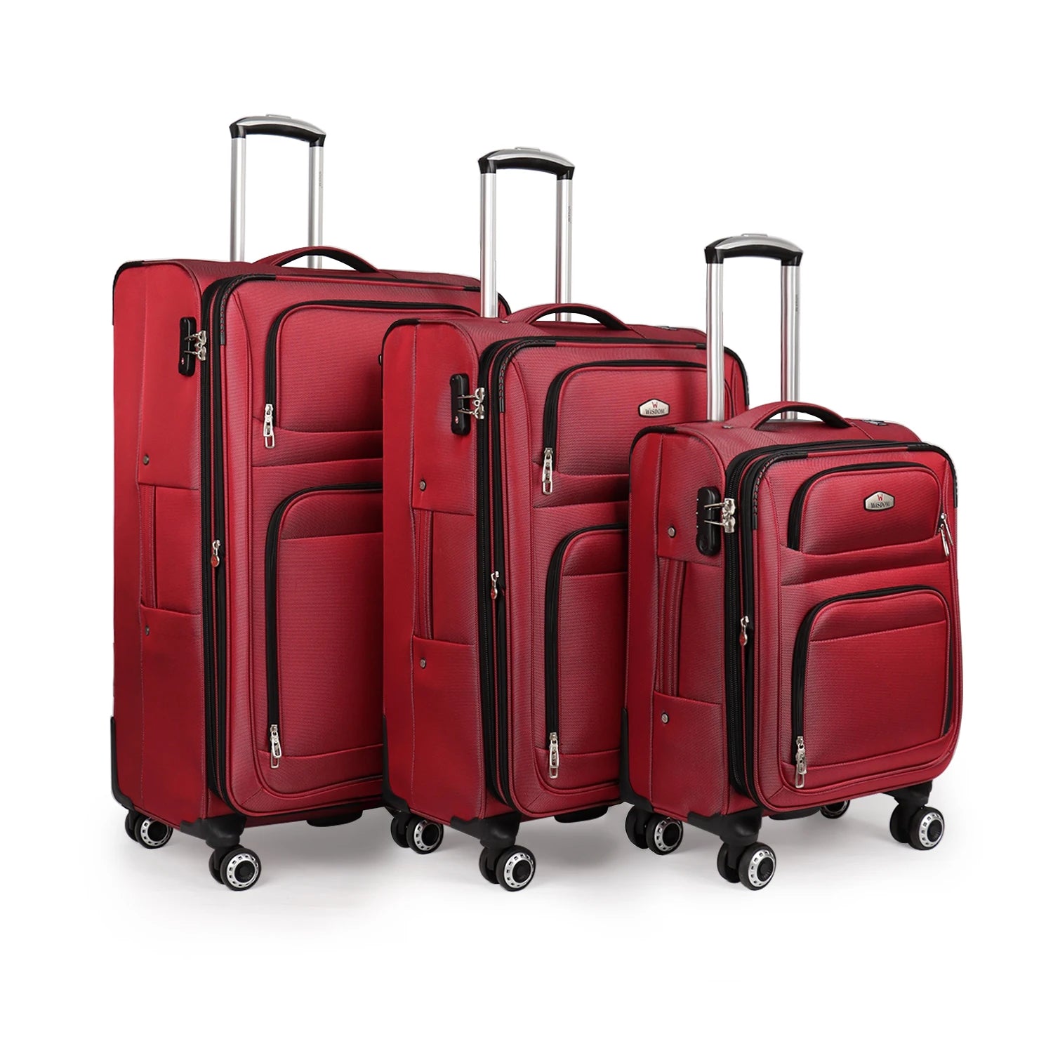 Softside Luggage Expandable 3 Piece Set Suitcase 20in 26in 30in Upright Spinner Softshell Lightweight Luggage Travel Set