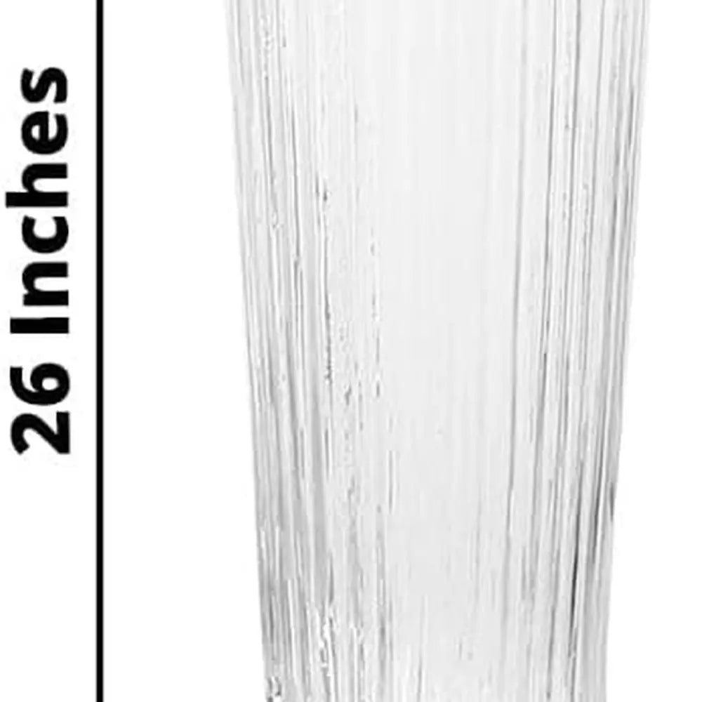 4 Pack Clear Ribbed Glass Trumpet Vases, Heavy Duty Flower Vases for Weddings and Centerpieces - 26