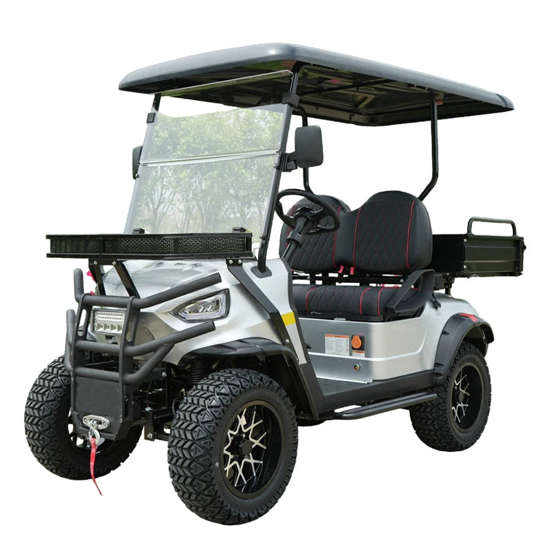 New High Performance  Solar Panel 48V/72V Lithium Battery 2 4 6 8 Seat 5000W/7000W Hunting Club Car Electric Golf Cart
