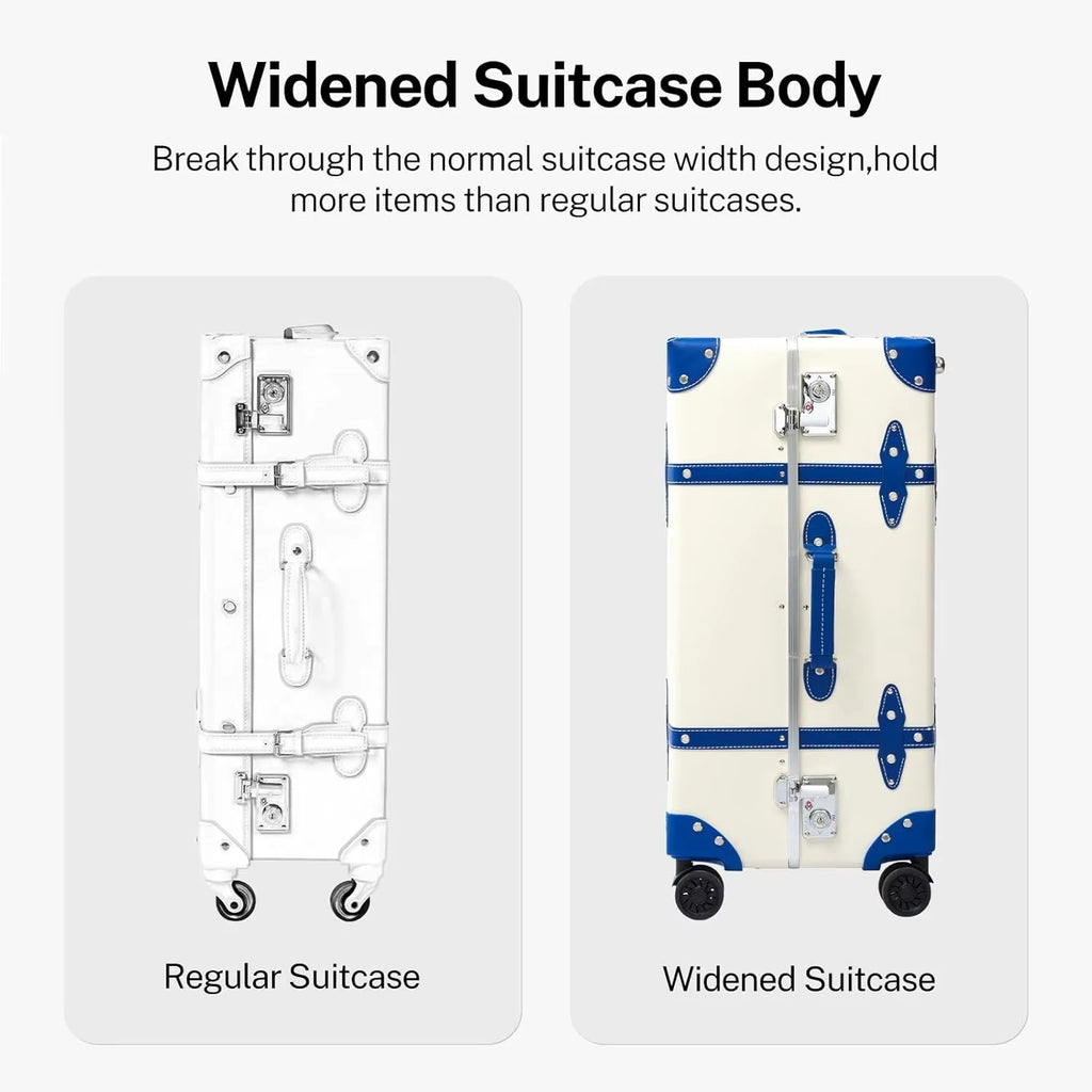 Urecity Travel Suitcases 3Pcs Large Capacity Vintage Luggage With TSA Lock Hot Rolling Suitcase On Wheels 12"20"26" Luggage