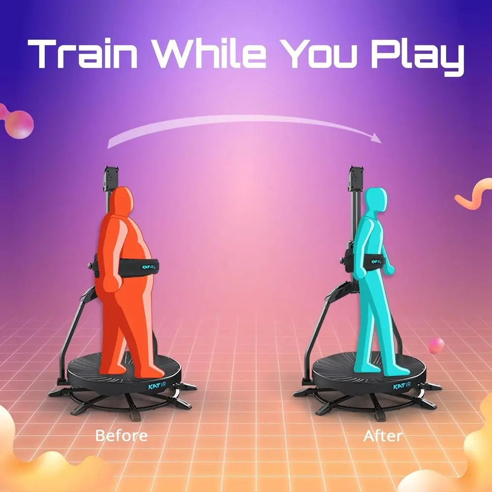 VR Treadmill Bundle with Seated Option for 360° Motion and Immersive Gaming | Compatible with SteamVR and Meta Quest | US Size 1