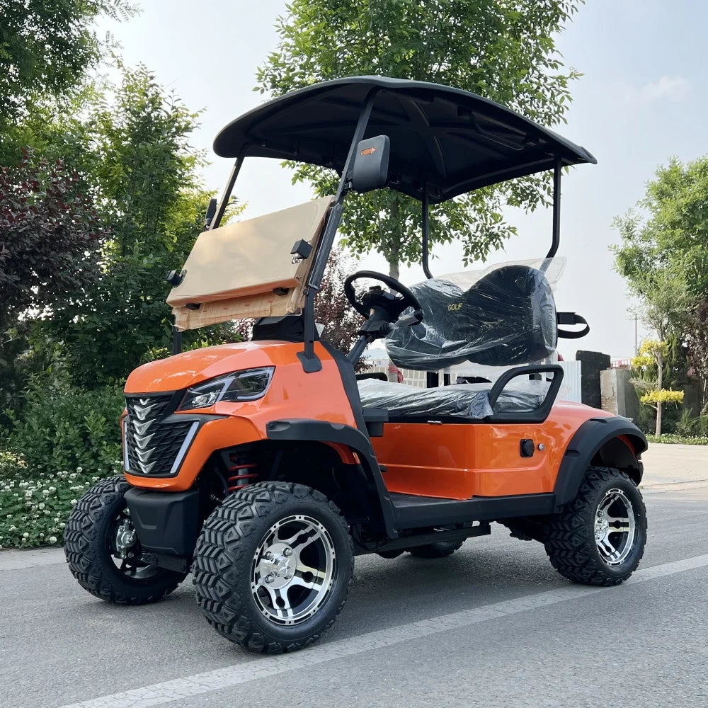 2026 New Electric Golf Cart 2+2 Seat Mini Electric Hunting Off-Road Club Car With 60V72V Lithium/Lead-Acid Battery