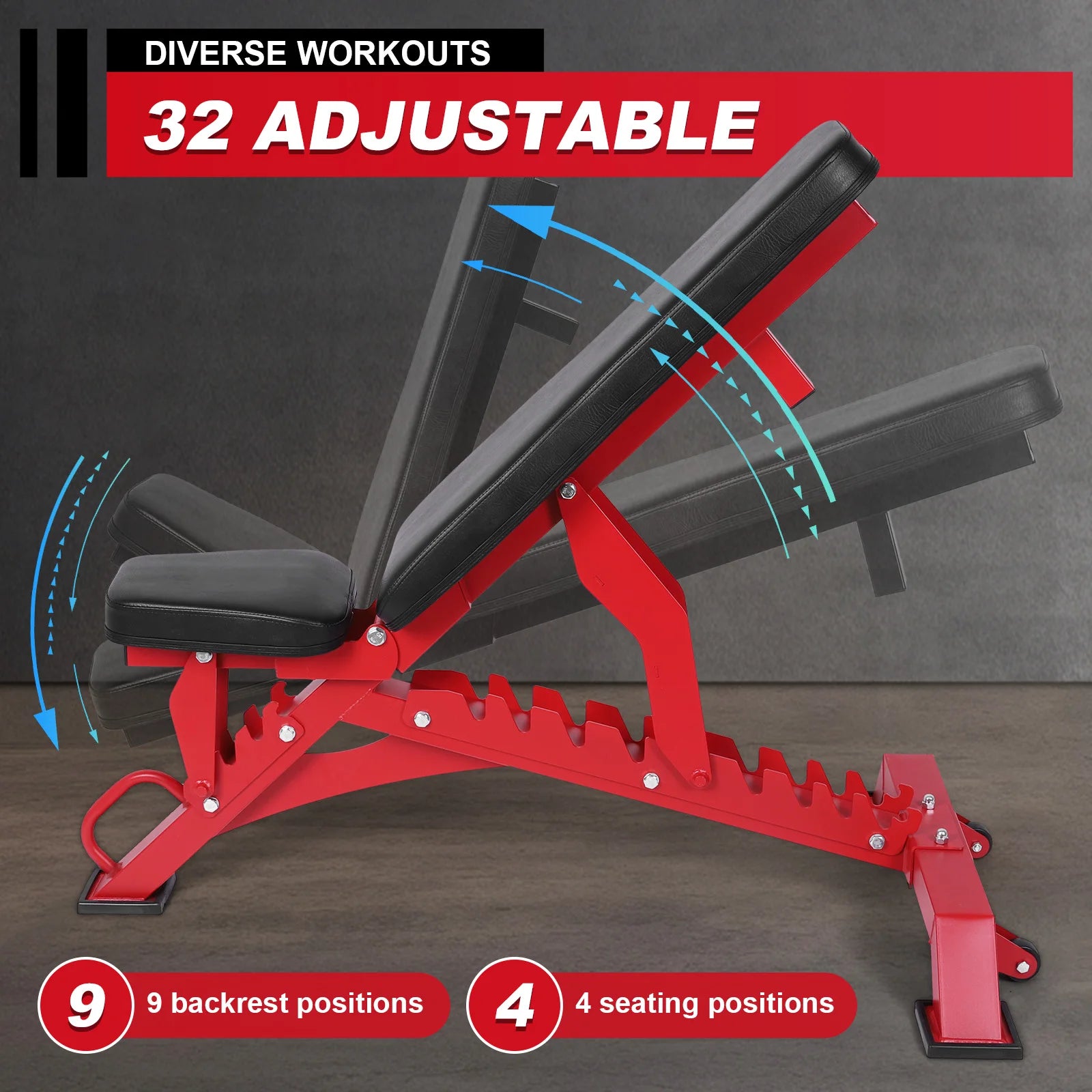 Strength Training Bench Adjustable Exercise Bench for Bench Press and Full-Body Workouts