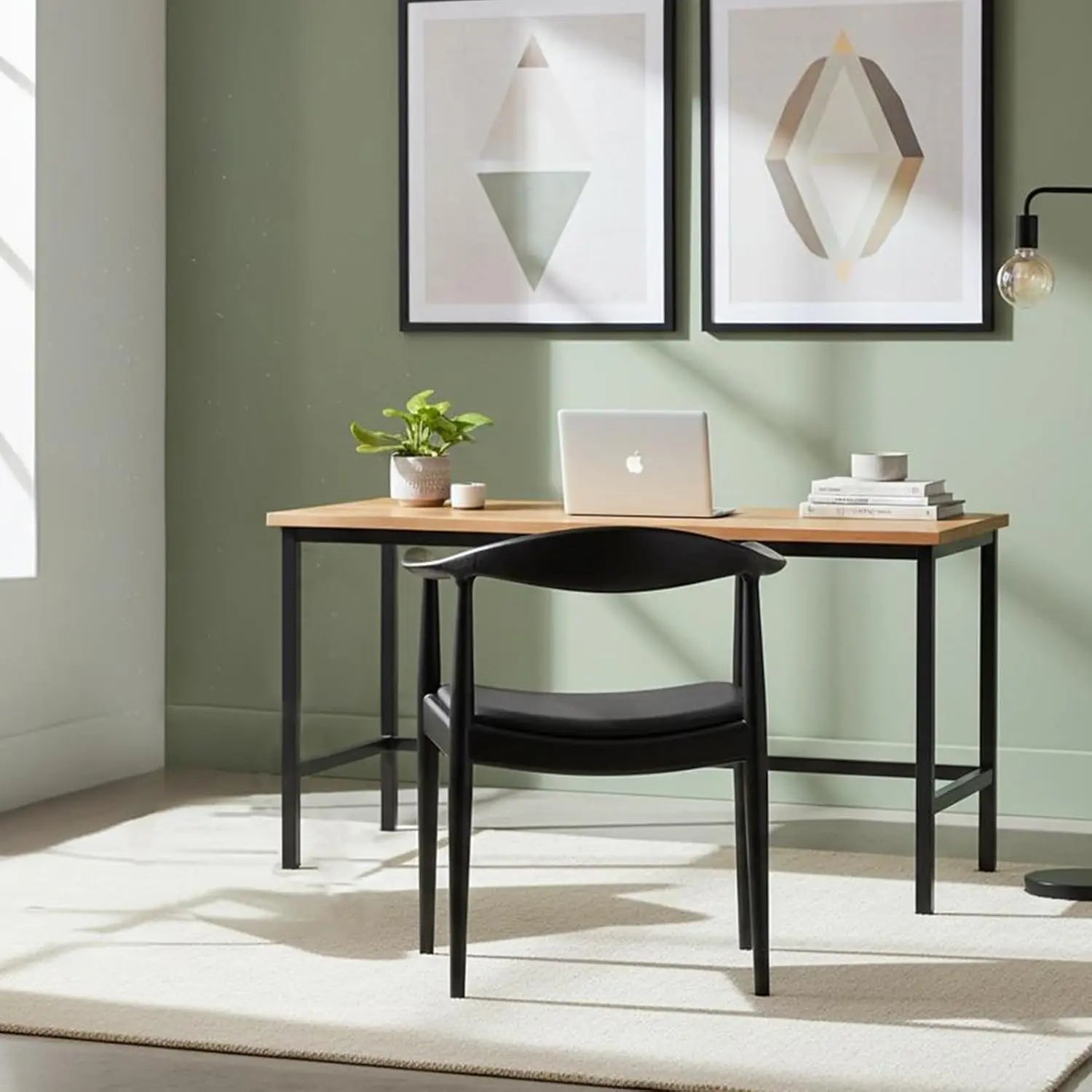 Upholstered Dining Armchair Mid-Century Accent Black Kitchen Office, Customized