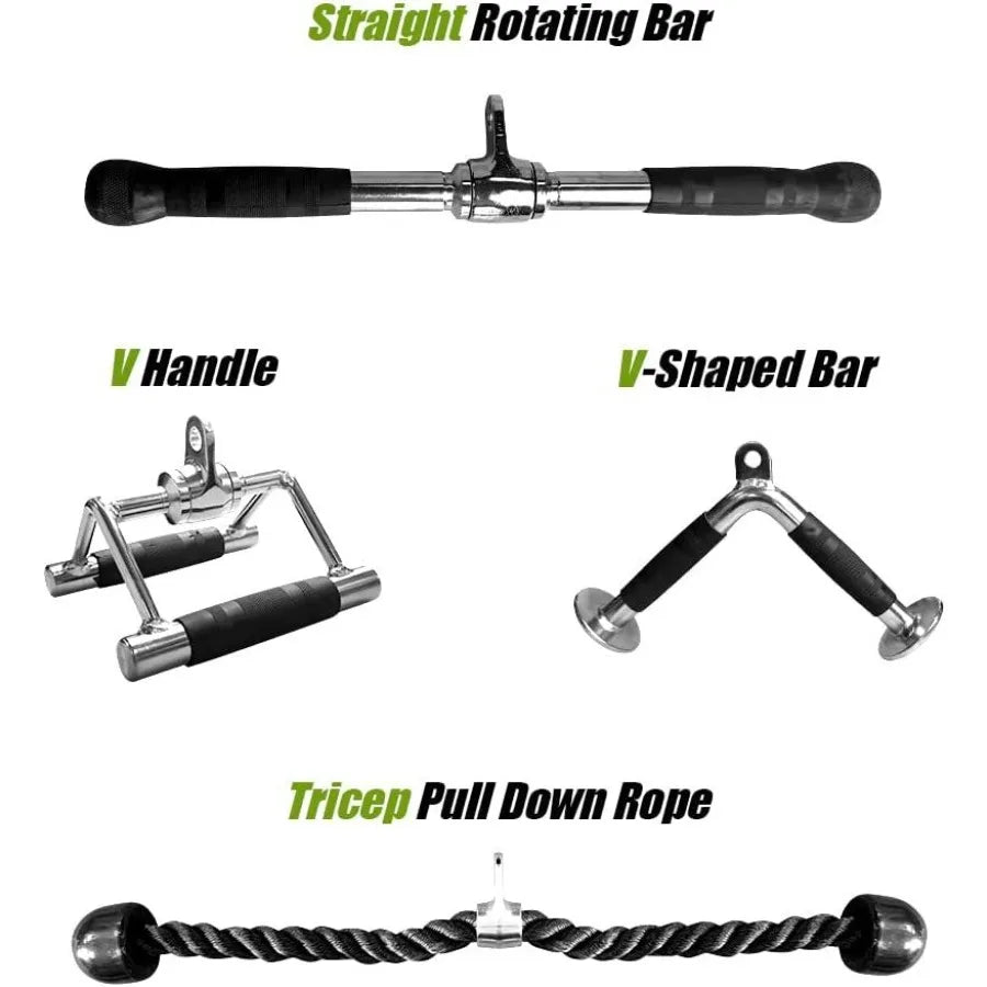 100lb Green Home Gym Set Multi-functional Power Cage Home Adjustable Pullup Squat Rack 1000Lbs Capacity Comprehensive Fitness B