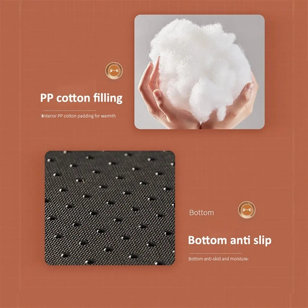 Foldable Dog House with Removable Nest, Warm Enclosed Pet Bed for Medium Dogs and Cats, Ideal Winter Villa Sleep Kennel, Comfort