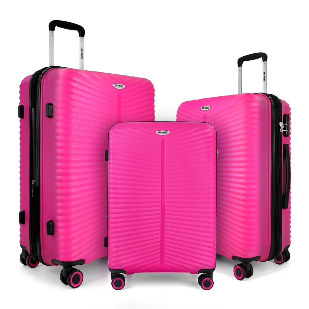 New York XPress 20"+24"+28" Luggage Expandable Travel Suitcase PP Hard Shell Luggage Set Rolling Luggages with Spinner Wheels