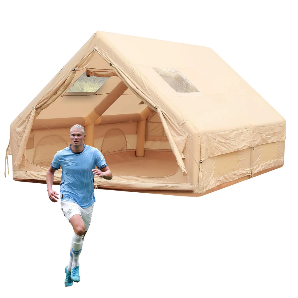 Inflatable Tent with Skylight 12-Square-Meter Air Glamping Tents Sunproof Inflatable House Outdoor Camping Waterproof Tent