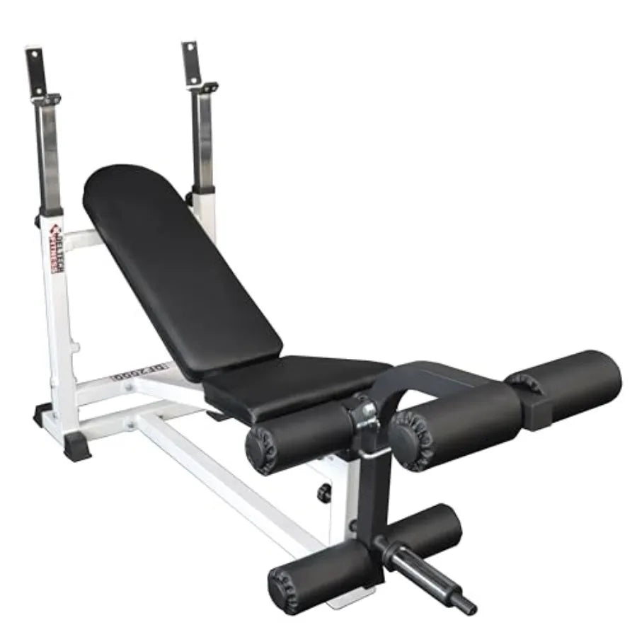 Heavy Duty Standard Weight Bench by Deltech Fitness- 750 lb Capacity- Includes Leg Extension