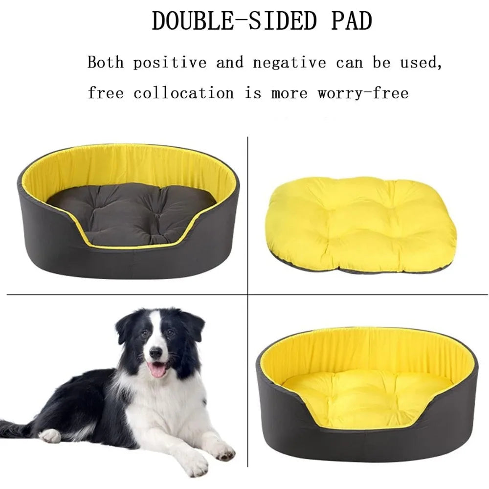 Washable Soft Warm Breathable Dog and Cat Bed - Thickened Non-Slip Pet Sleeping Sofa for Small to Large Dogs and Cats