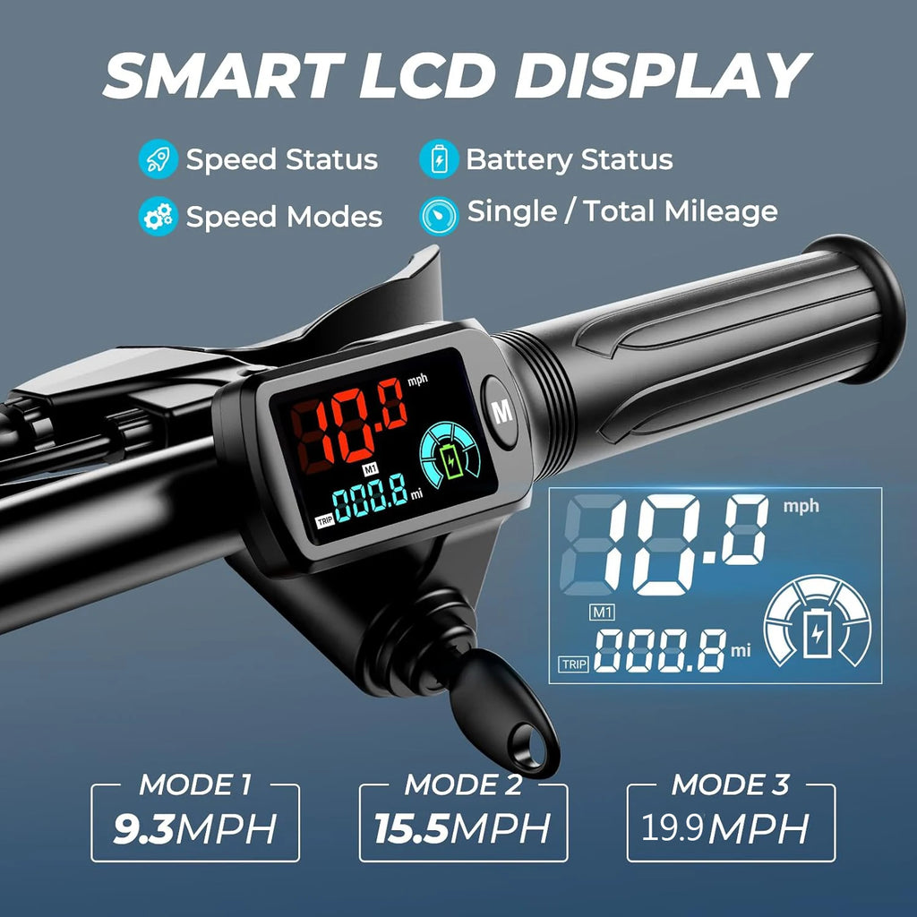 500W Peak Motor Adult Electric Scooter 25 Miles 20 MPH 14 Inch Escooter Dual Disc Brakes Dual Suspension with Big Storage Basket