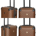 22-Inch Brown Mickey Mouse Ears Rolling Luggage