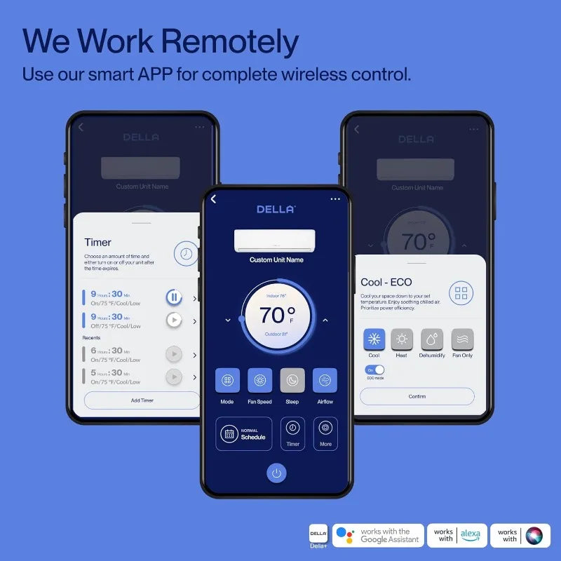 Motto Series 12000 BTU Wifi Enabled Mini Split 20 SEER2 Cools Up To 550 Sq.Ft, 110-120V, Works With Alexa, Air Conditioner