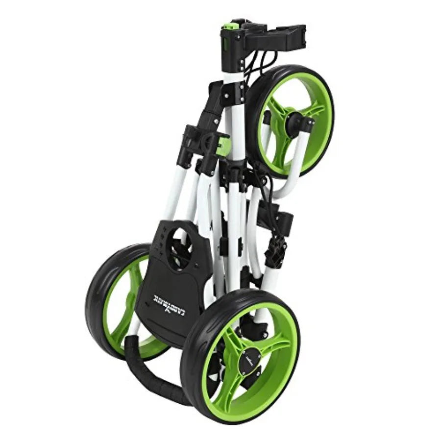 Compact and Lightweight One-Click Folding Pull/Push Golf Cart for Easy Transportation and Storage in Outdoor Golf Courses Perfe