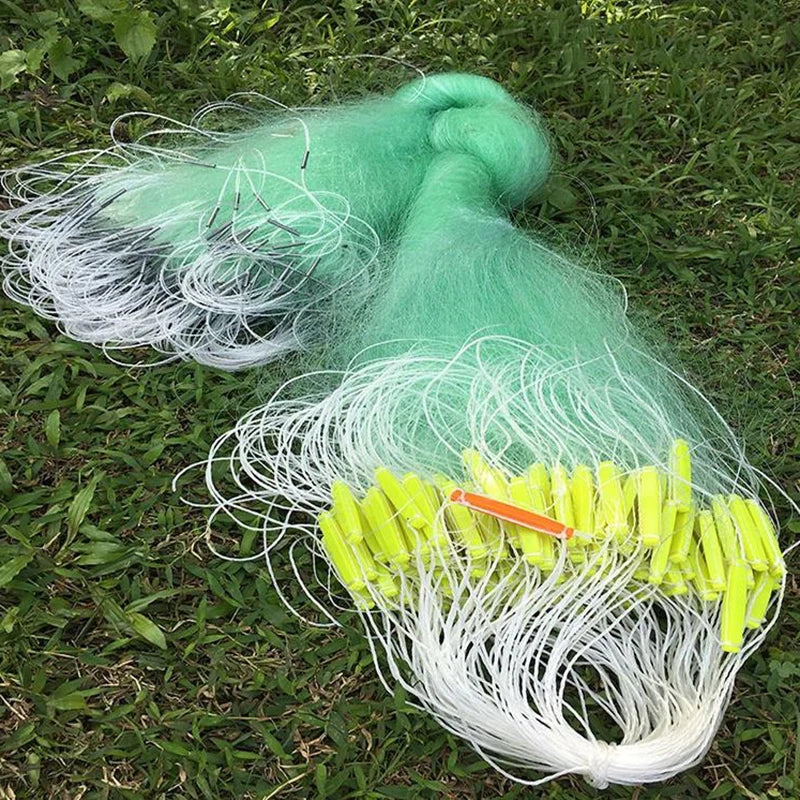 100-meter Long Single-layer High-quality Green Silk Fishing Net Made Of Nylon Material