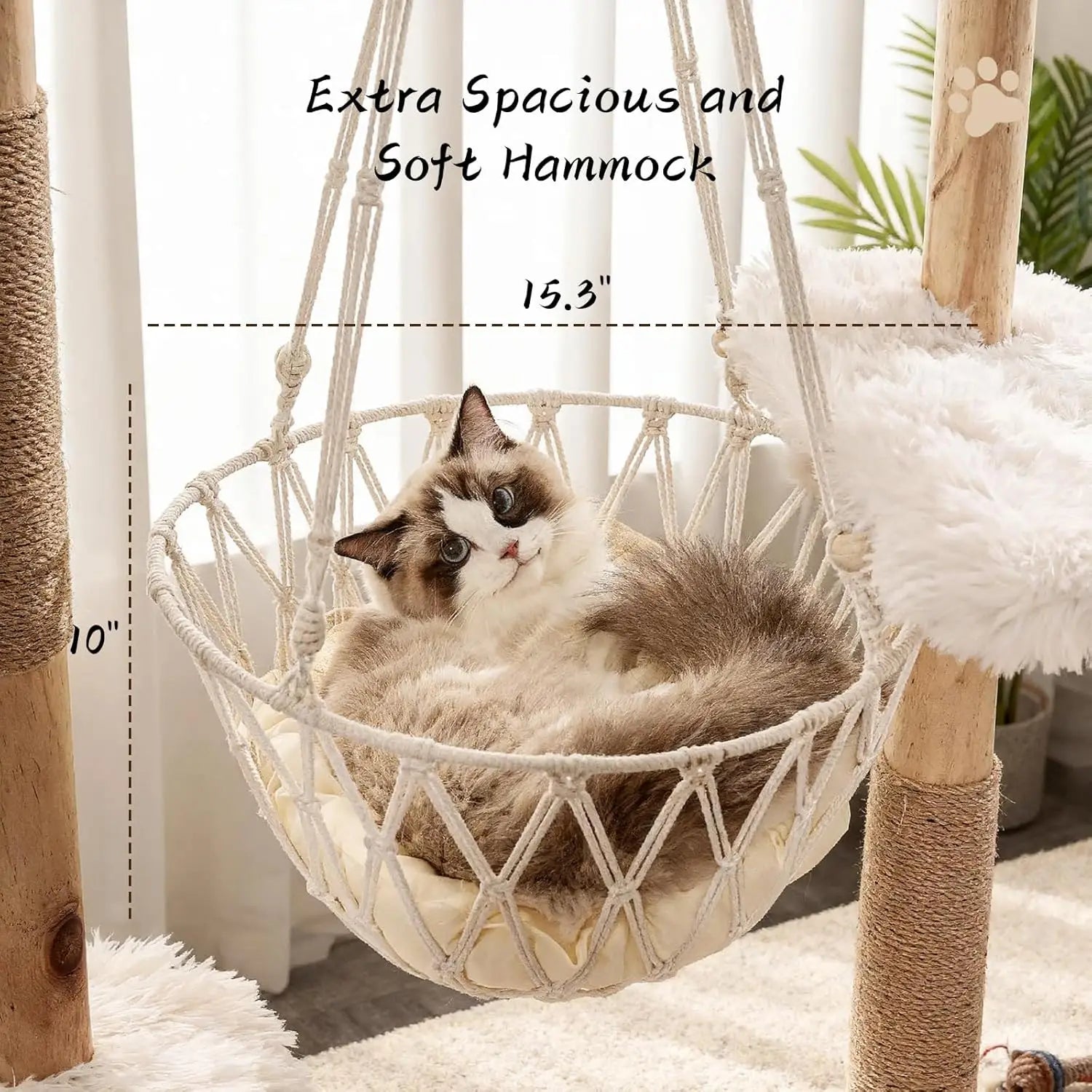 Modern Multi-Level Cat Tree Tower for Indoor Cats, 70" Tall Natural Solid Wooden Cat Tower with Sisal Scratching, Customized