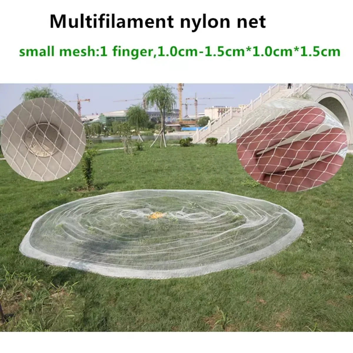 POUI COME DREAM Korea Cast Net for Fishing 3/8 inch Mesh Bait Shrimp Trap Fish Heavy Duty Sinkers Multifilament Nylon Throw Net