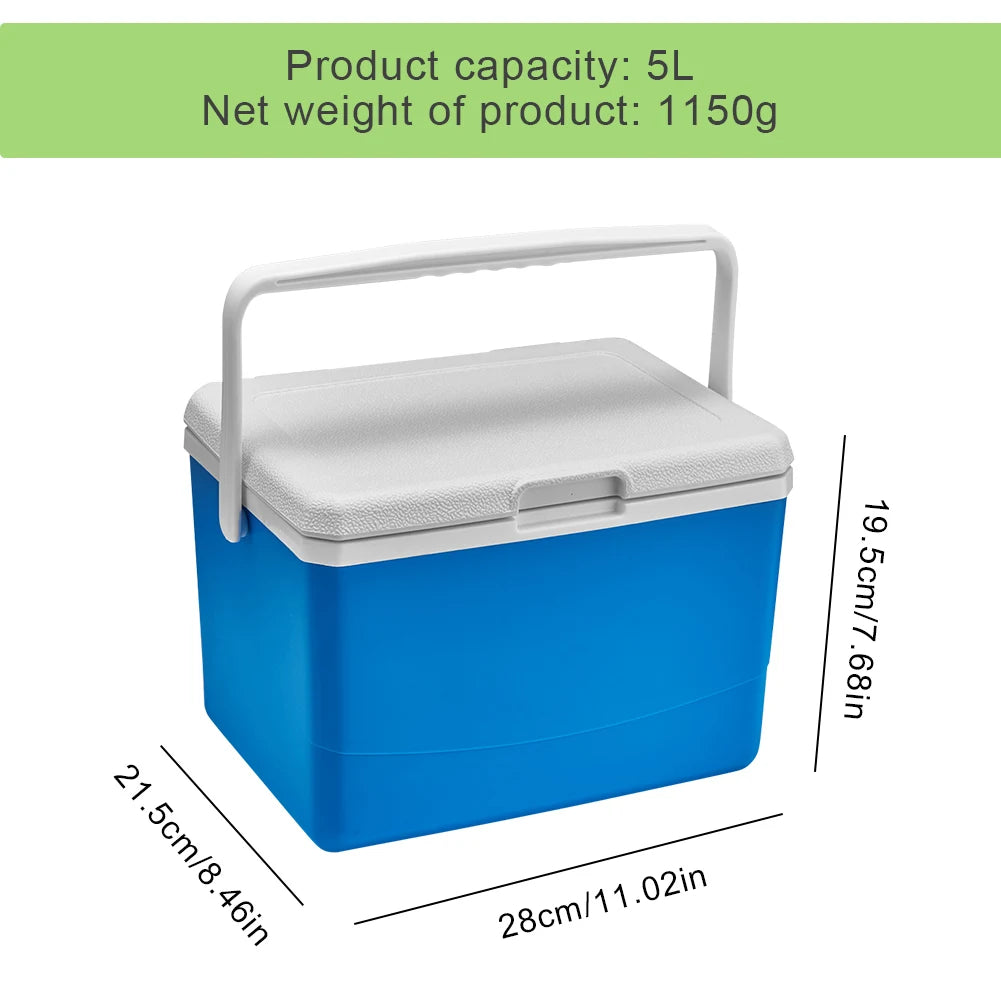 5L Ice Bottle Cooler Bucket Outdoor Incubator Large Capacity Food Storage Box Mini Fridge for Fishing Camping BBQ Equipment
