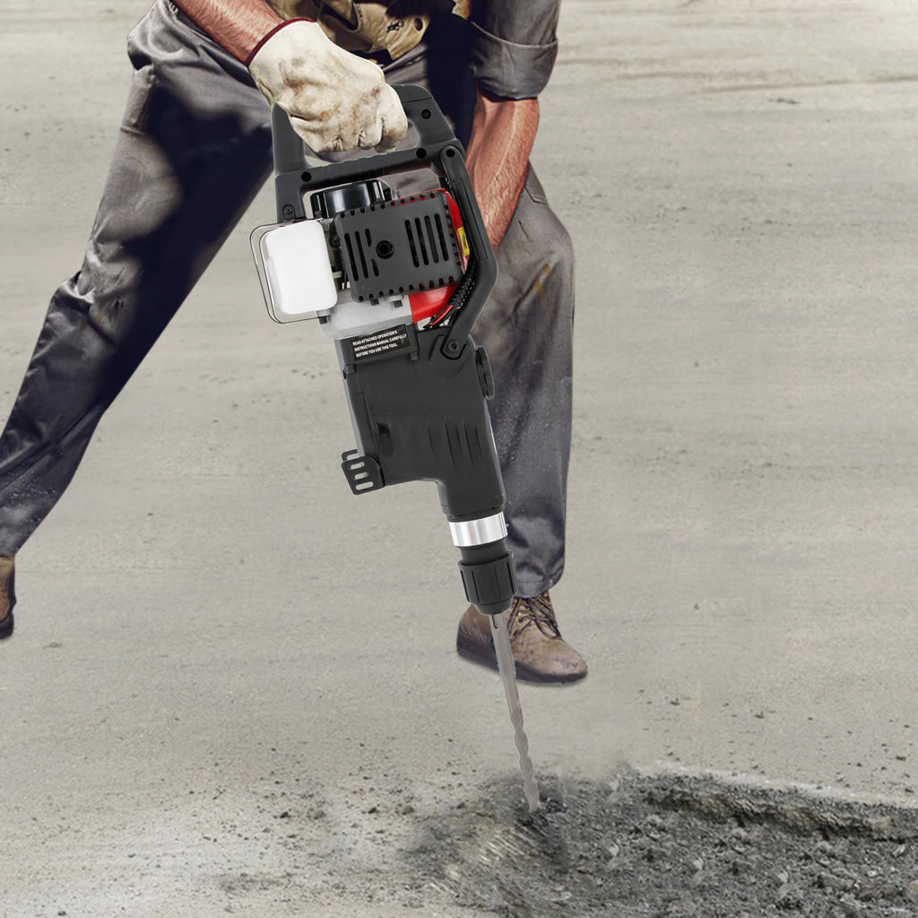 33CC Demolition Jack Hammer Hand Pull Start Single Cylinder Air Cooling, 2-stroke for Drilling Crushing