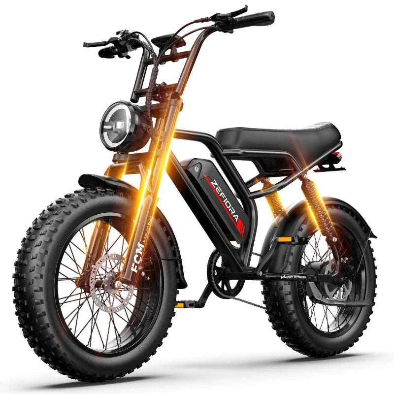 2000 Watt Electric Bike,60miles 48v 15ah 17.5ah 20ah Battery 20 Inch Electric Bicycle,for Mountainous Snowy Areas Cycling Ebike