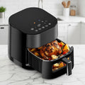 14-in-1 Air Fryer with Viewing Window, 6Qt Capacity, 392°F Max Crisp, No Oil Dual Heating, Bake, Roast, Dehydrate, Reheat, 1700W
