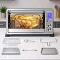 Large 6-Slice Convection Toaster Oven Countertop, 10-In-One with Toast, Pizza and Rotisserie, 1500W, Stainless Steel, Includes 6