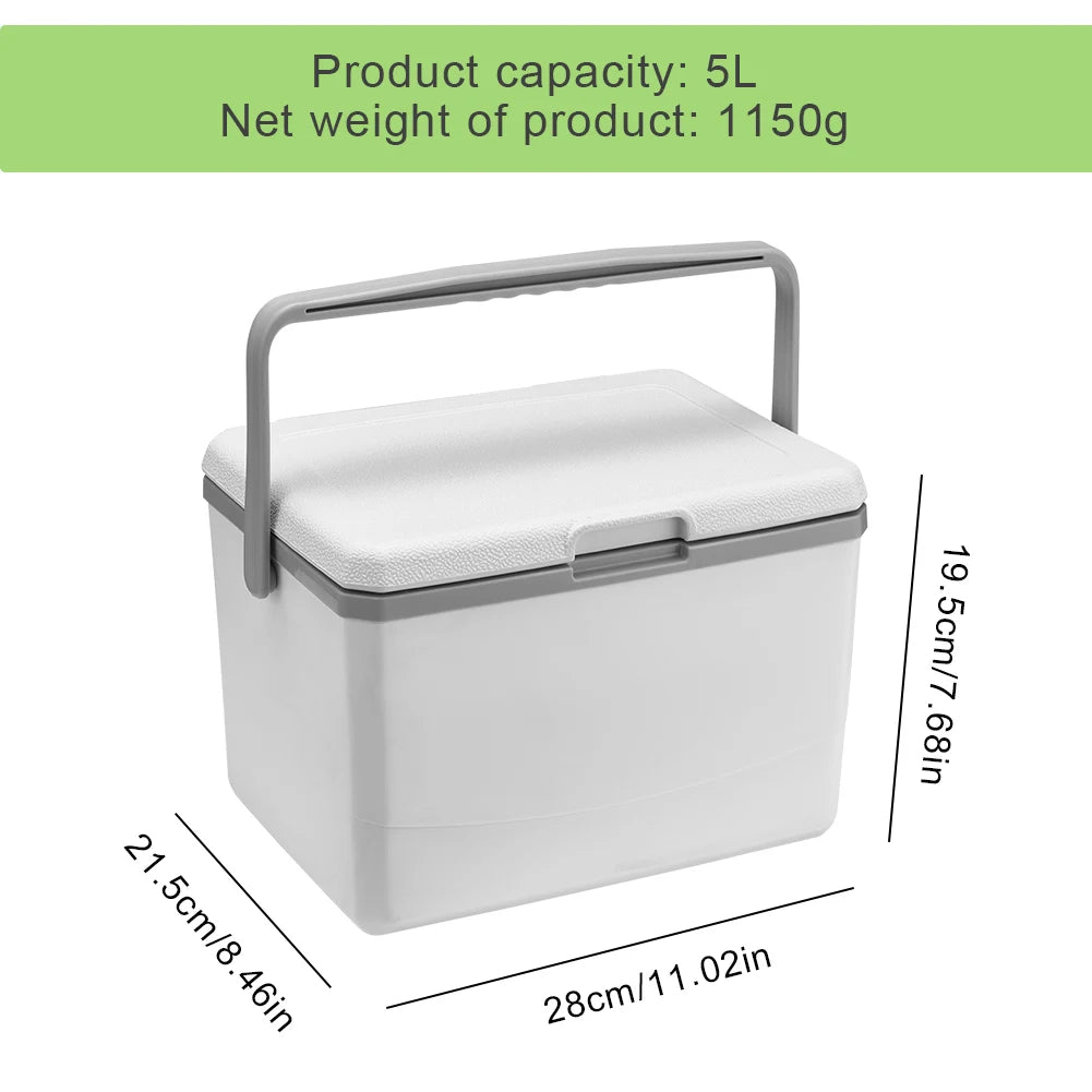 5L Ice Bottle Cooler Bucket Outdoor Incubator Large Capacity Food Storage Box Mini Fridge for Fishing Camping BBQ Equipment