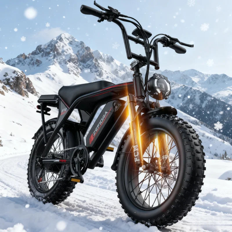 Electric bicycle,2000w 60Miles 48V ebike,Adjustable front brake seat,capable of climbing 45° slopes,fat tire electric bike 20"