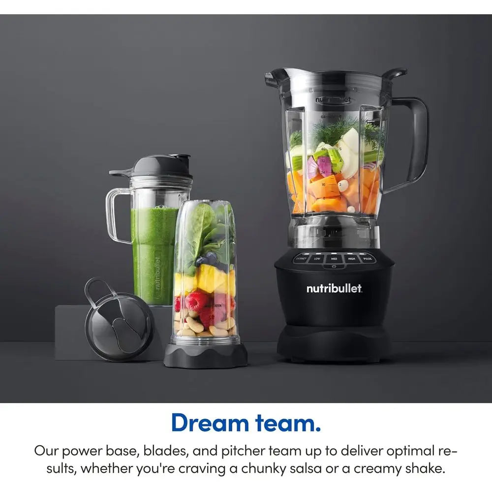 1200W Matte Black Blender Combo