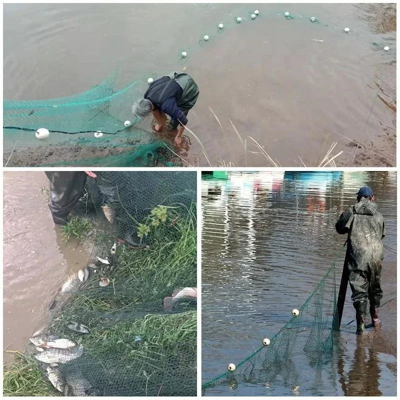 Small Mesh Fishing Net Length 5m to 100m Foldable Fishing Net 1 Fingue Mesh Monofilament Nylon Catching Fish Net Netting Tool