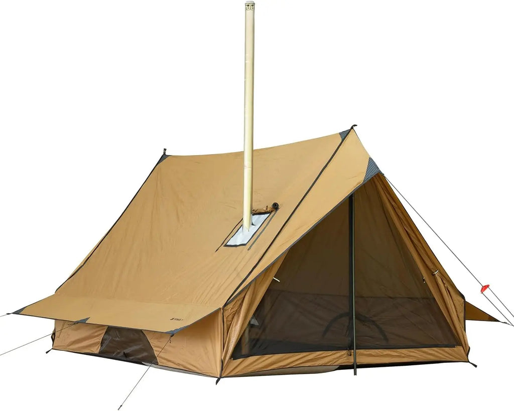 Camping Hot Tent Cabin Tent, Chalet 70 Series Portable Wall Tents with Stove Jack and Two Poles for 2-3 Person Hiking