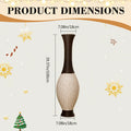 39.37 Inch Tall Hand-Woven Decorative Vase PVC Rattan Look Floor Vase Brown Beige Two-Tone For Outdoor Home Decor Farmhouse USA