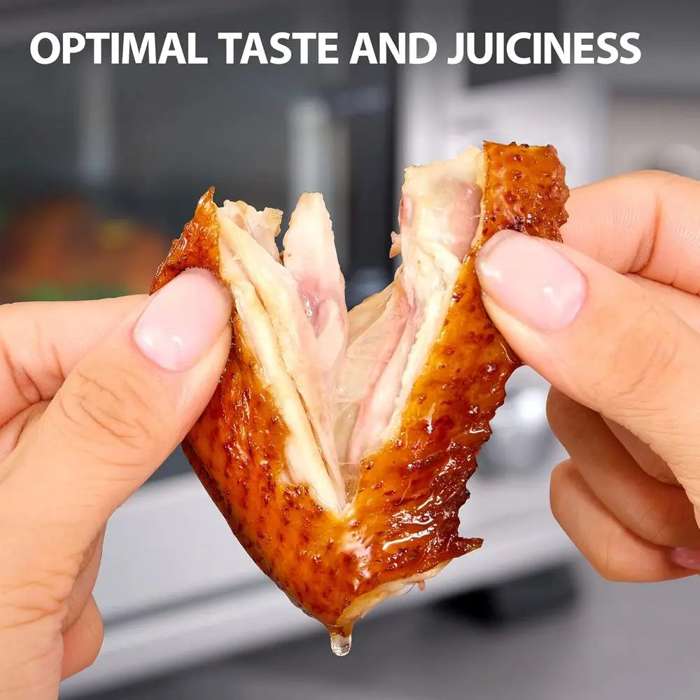 Large 6-Slice Convection Toaster Oven Countertop, 10-In-One with Toast, Pizza and Rotisserie, 1500W, Stainless Steel, Includes 6