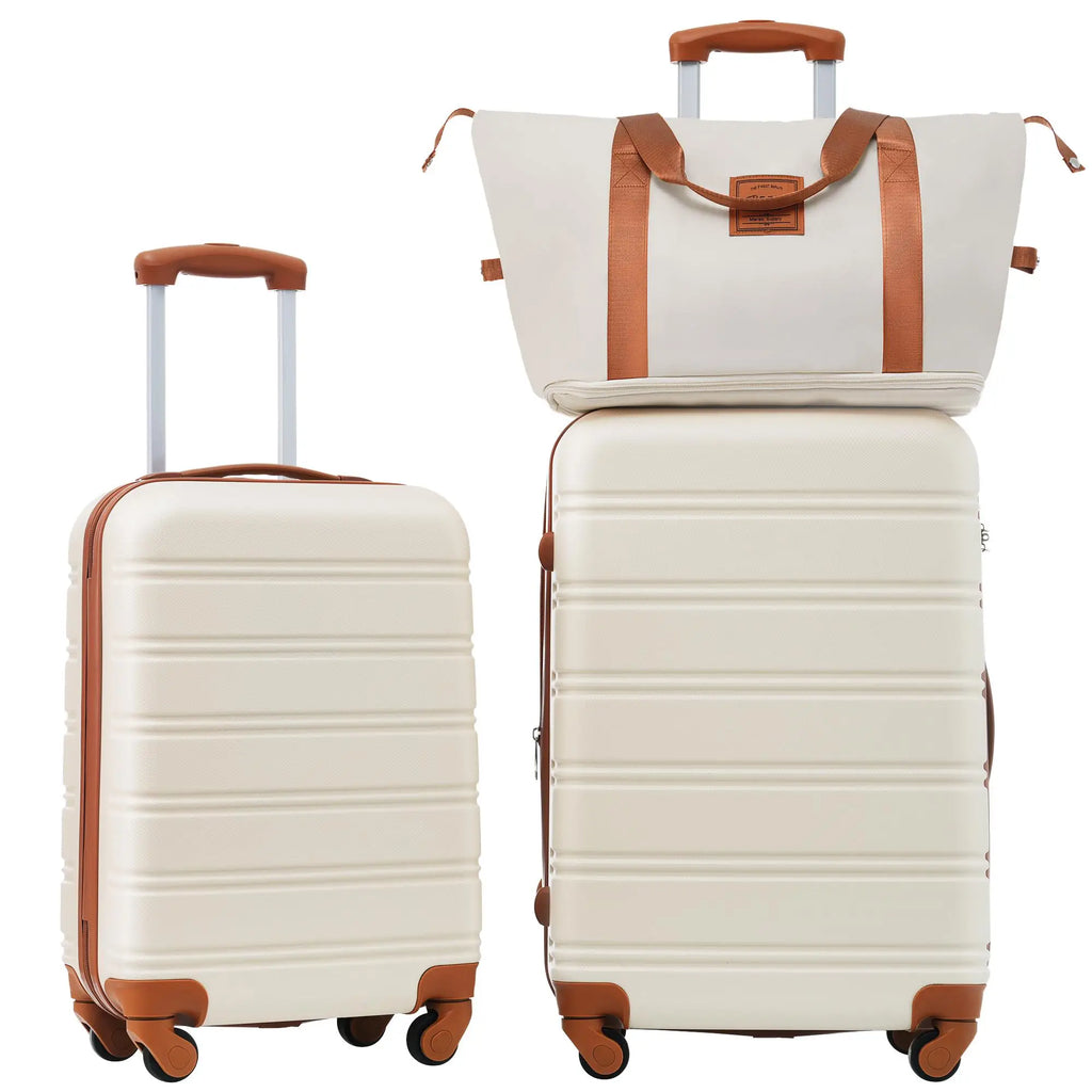 Hardshell Luggage Sets 2Pcs + Bag Spinner Suitcase with TSA Lock Lightweight 20" + 24"  suitcases and travel bags  trolley bag