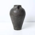 14 H Charcoal Gray Vase with Two Handles (4.9 Opening)