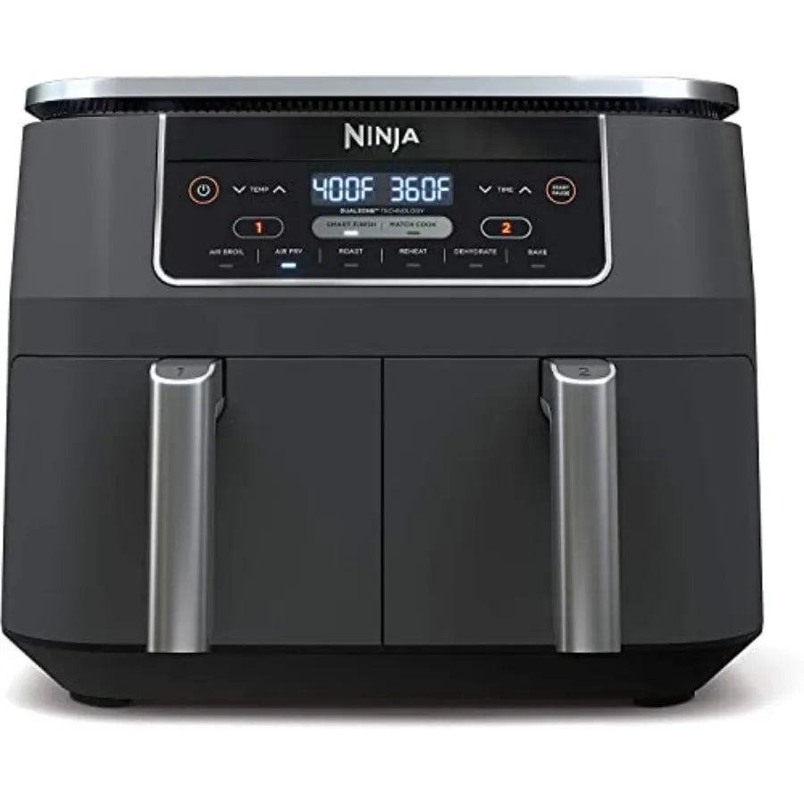 6-in-1 DualZone Air Fryer with 8-Quart Capacity and 2-Basket Design for Efficient Cooking Ideal for Large Families and Meal Pre