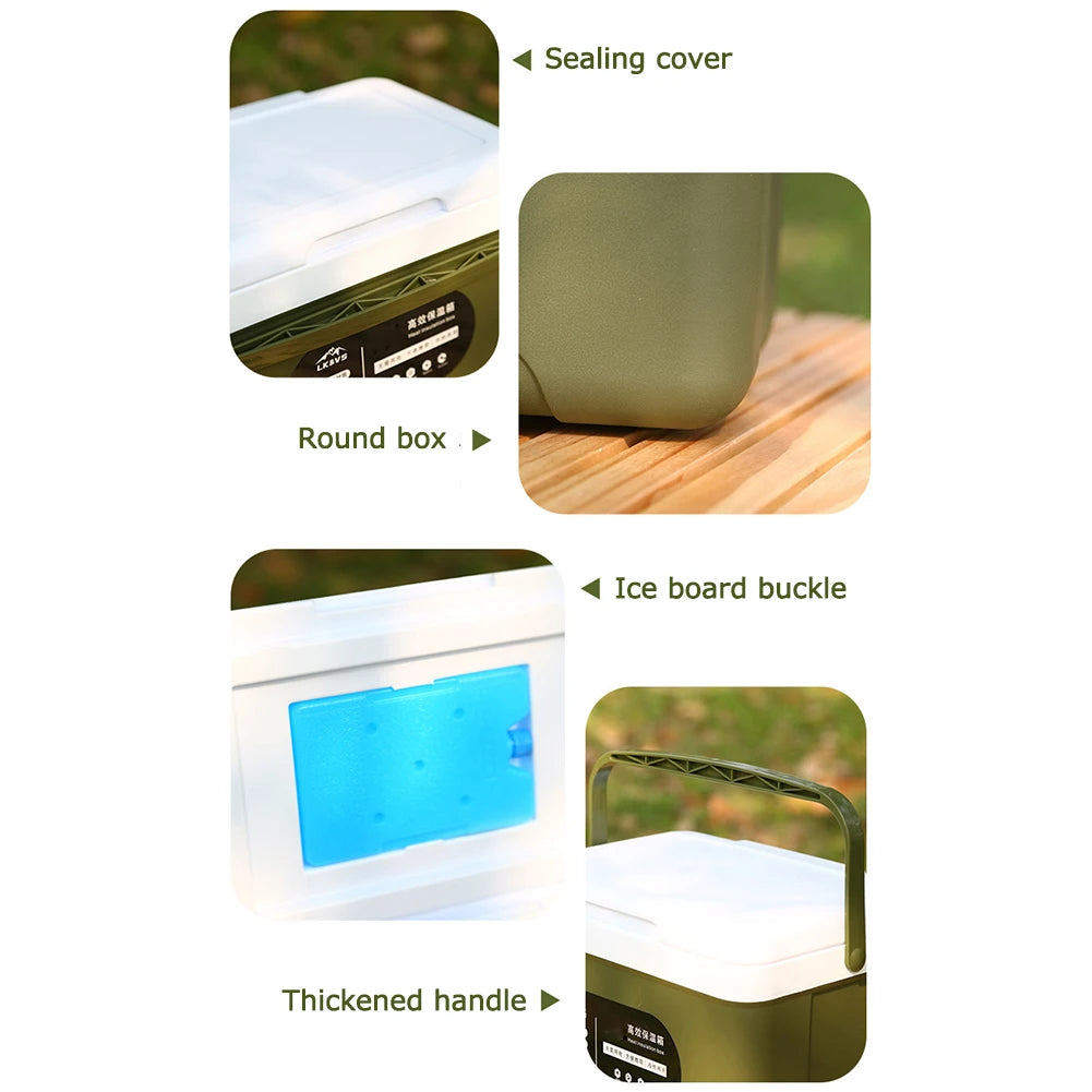 5/6/13L Cooler Box Portable Camping Refrigerator Incubator Large Capacity Car Ice Bucket Heat Preservation Camping BBQ Equipment