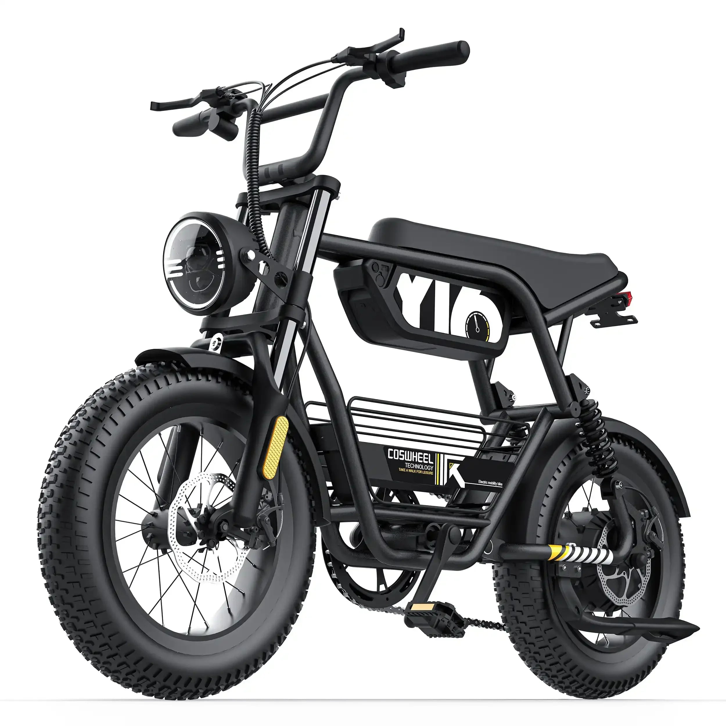 COSWHEEL Y16  Adult Dual suspension E-Mountain bike 48V 15Ah Battery  20"*4.0 Fat Tire All Terrain E-bike