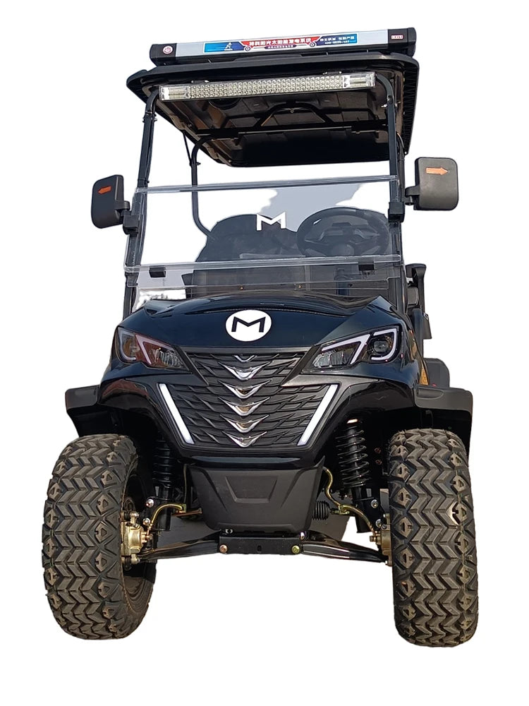 New High Performance  Solar Panel 48V/72V Lithium Battery 2 4 6 8 Seat 5000W/7000W Hunting Club Car Electric Golf Cart
