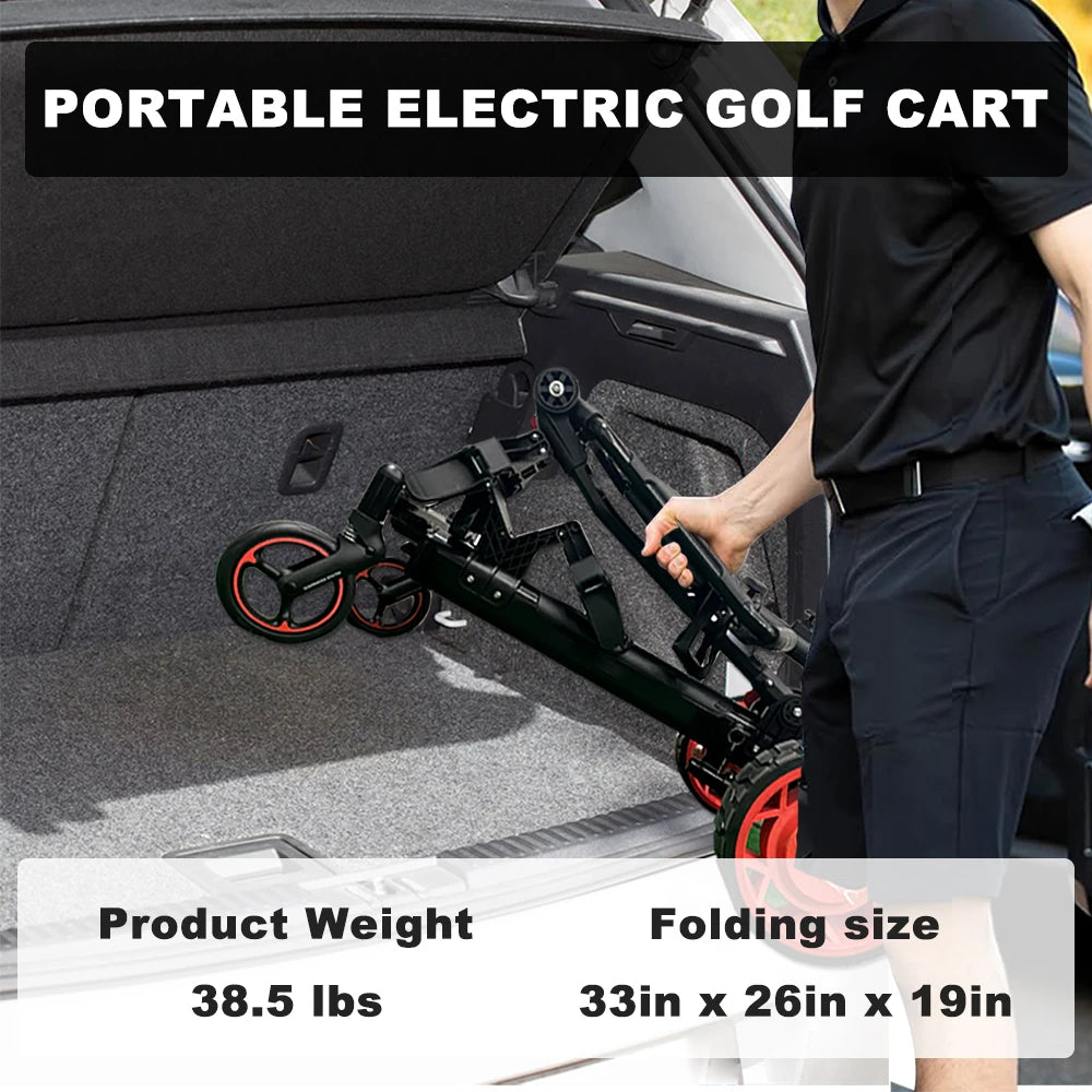 ESWING US Warehouse 500W Electric Golf Cart Remote Control Golf Push Trolley Folding Electric Golf Caddy