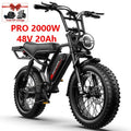 2000 Watt Electric Bike,60miles 48v 15ah 17.5ah 20ah Battery 20 Inch Electric Bicycle,for Mountainous Snowy Areas Cycling Ebike