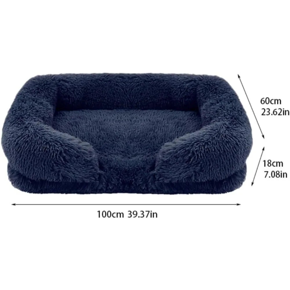 Autumn-Winter Warm Removable Pet Dog Sofa Bed Square Kennel for Cats - Comfortable, Easy to Clean Pet Pad